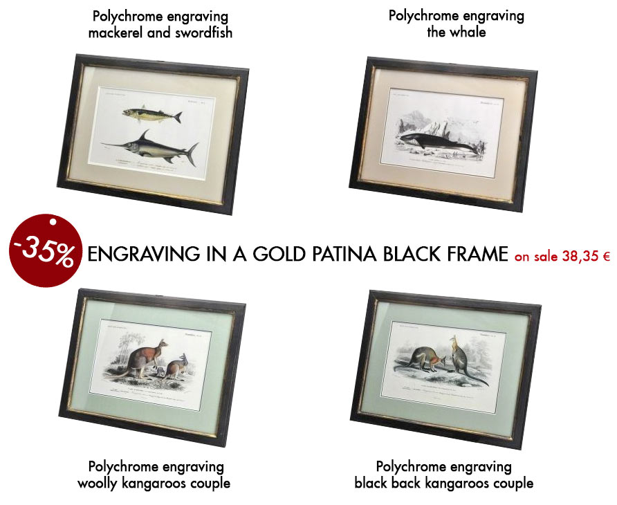 Winter Sale 2nd out "patinated black frame with gold engraving".